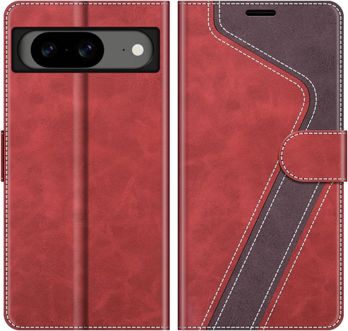 Custodia per Google Pixel 8 5G, Cover a Libro Magnetica Custodia in Pelle per Go - Foto 12 di 12