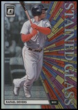 2020 Panini Donruss Optic Stained Glass Holo Rafael Devers #SG-7 Boston Red Sox