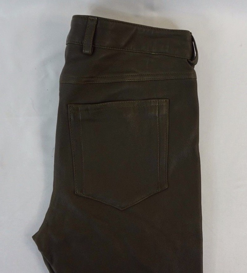 NWT Diesel Women's Brown 100% Leather Palisier Trousers 42, Medium, M NWT Diesel Women's Brown 100% Leather Palisier Trousers 42, Medium, M
