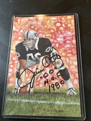 GOAL LINE ART SERIES 5 JIM OTTO RAIDERS   HOF SIGNED SET BREAK #/5000 #2 - Picture 1 of 2