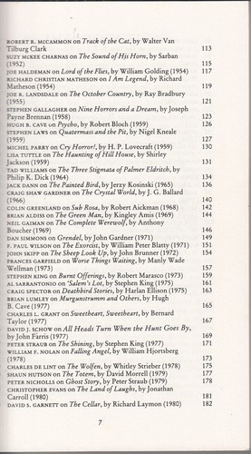 HORROR 100 BESTE BÜCHER (Stephen Jones & Kim Newman, Herausgeber/1. US-Seite) - Bild 7 von 8