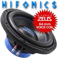 "Hifonics Zeus ZXE-10S4 25Cm (10\") Free-Air Auto Subwoofer 4 Ohm Car Hifi Woofer"