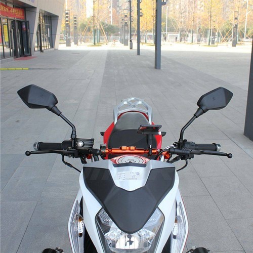Pair 8mm 10mm Universual Motorcycle Mirror Scooter E-Bike Rearview Side Mirrors - Picture 10 of 11
