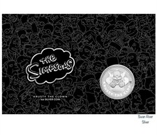 2020 Krusty The Clown 1oz Silver Coin in Card 59.62 per troy oz