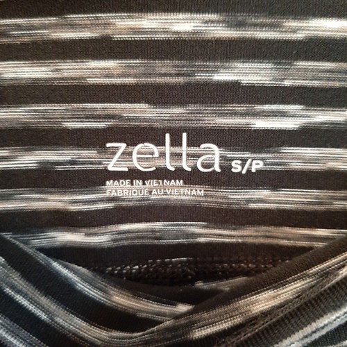 Zella Leggings Donna Piccolo Nero Grigio Elasticizzato Righe Tempo Libero Allenamento Yoga - Foto 4 di 7