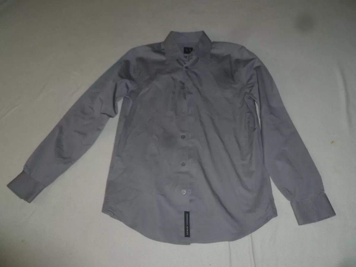 ARMANI EXCHANGE GREY BUTTON UP SHIRT MENS SIZE SMALL REGULAR DRESS