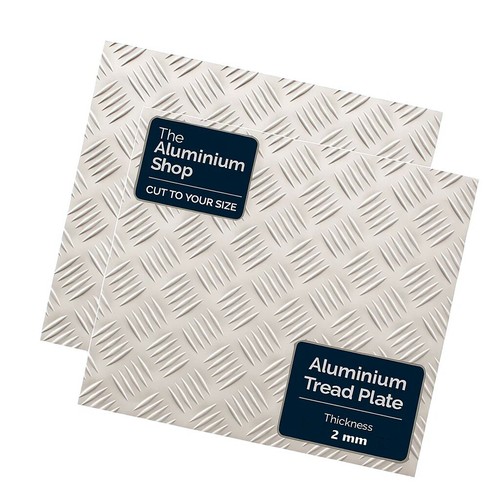 Aluminium Checker Plate Tread Chequer Sheet 5 bar 1.5mm 2mm 3mm 4.5mm All Sizes - Picture 10 of 12