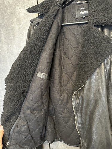 NEUWERTIG tigha Lederjacke L gefüttert, variabler Fellkragen - Bild 14 von 18