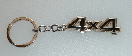 4x4 Black and Chrome Metal Keychain Key Chain High Quality Ships From The USA - Bild 1 von 4