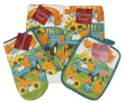 Thanksgiving Kitchen Dish Towels Oven Mitt Potholder Set of 4 Pumpkins Truck