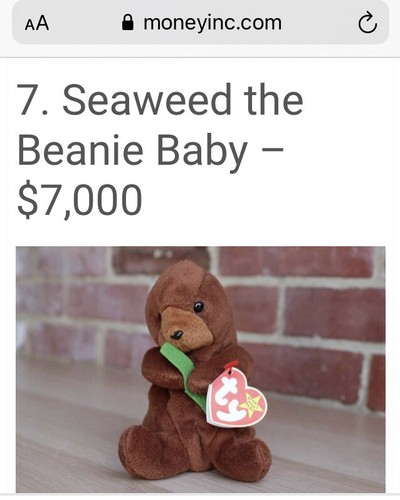 EXTREMELY RARE Retired Ty Beanie Baby Seaweed the Otter MINT Condition w/ Errors - Picture 11 of 11
