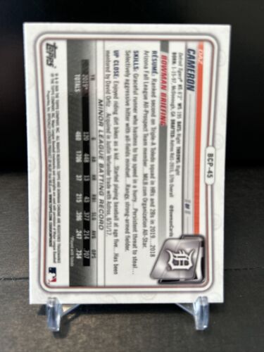 Bowman Chrome Prospects Daz Cameron Detroit Tigers BCP-45 2020 - Imagen 2 de 2