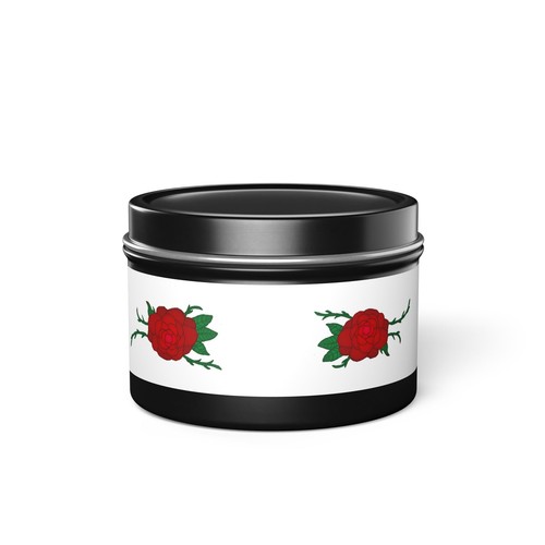 Rose Scented Tin Candle, Romantic Gift, Home Decor, Aromatherapy, Self-Care - Picture 2 of 37