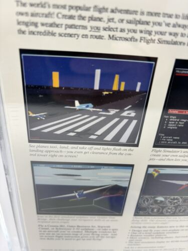 1991 Microsoft Flight Simulator 3.5" Floppy IBM PC VERSION 4.0 ๐ Graded VGA 85 - Picture 7 of 10