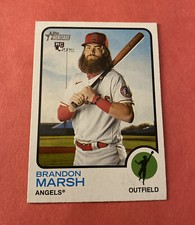 2022 Topps Heritage Brandon Marsh RC #176 Los Angeles Angels Rookie Card