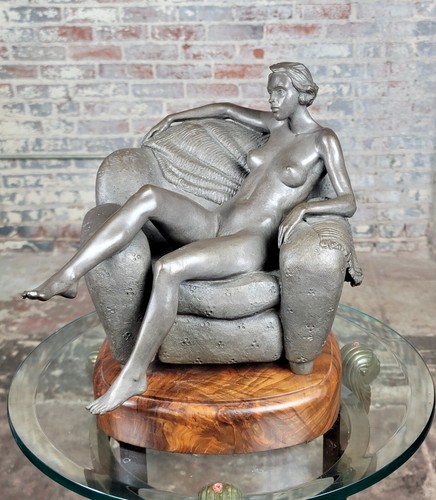 Willa Fitzgerald Seated Nude - Bronze Sculpture By Ellen Tykeson