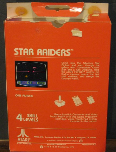 Atari 2600 Star Raiders with Keypad Manual and Boxes / Missing Comic Book - 1982 - Picture 4 of 10