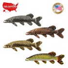 Pewter Northern Pike Fish Large Lapel Pin or Refrigerator Magnet, F063