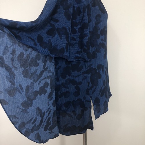 H by Halston Womens Top Sz S Angel Sleeve Button Down Blue Eucalyptus NWT $89 - Picture 4 of 12