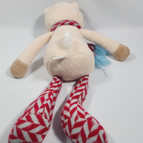 Peluche Animal Adventure ORSO POLARE con sciarpa panna bianco blu naso 14 1/2" - Foto 6 di 10