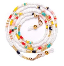 Colorful Beaded Eyeglass Chain Sunglass Holder Strap Eyeglass Necklace Chain ...