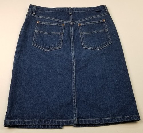 Tommy Jeans Denim Skirt Women’s Junior’s 5 Blue Button Fly Pockets Knee Length - Picture 4 of 12