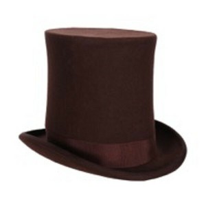 Brown tall top hat Clearance