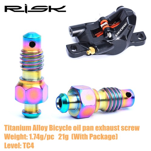2pcs Ti Hydraulic Disc Exhaust Bolt For SHIMANO MTB Brake Clip Filling Oil Screw 2pcs Ti Hydraulic Disc Exhaust Bolt For SHIMANO MTB Brake Clip Filling Oil Screw