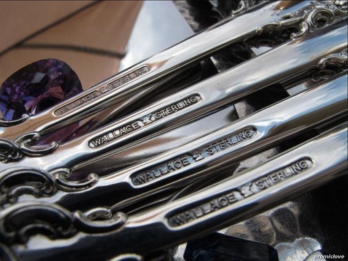 80pc WALLACE GRAND BAROQUE STERLING SILVER TRUE DINNER FLATWARE SET SERVER 180Oz - Picture 10 of 22