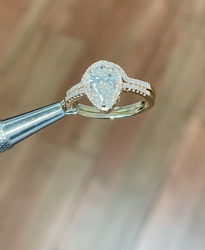 IGI Certified 14k Solid Yellow Gold Pear Cut Diamond Engagement Ring 2.00ctw - Video 1 of 1