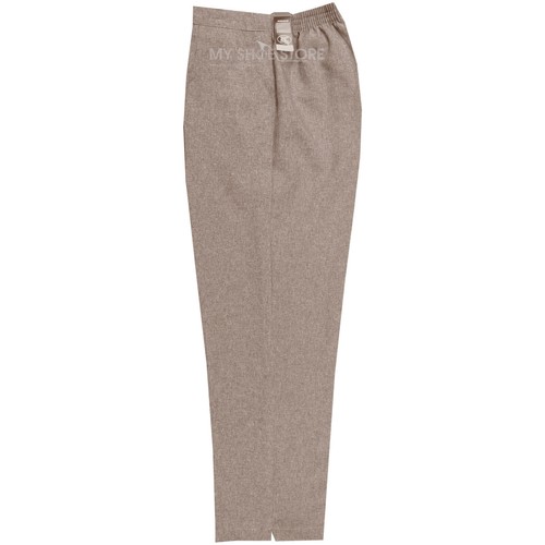 LADIES WOMENS HALF ELASTICATED STRETCH WAIST WORK OFFICE TROUSERS POCKETS PANTS - Picture 27 of 47