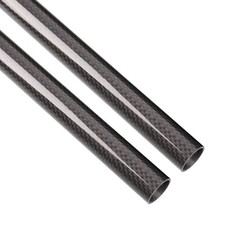 2PCS Pure Carbon Fiber Round Tube 12x14x330mm High Strength Low Weigh Waterproof