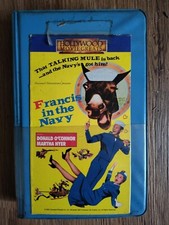 VHS Tape Francis in the Navy Francis the Talking Mule Hard Blue Clamshell Rental