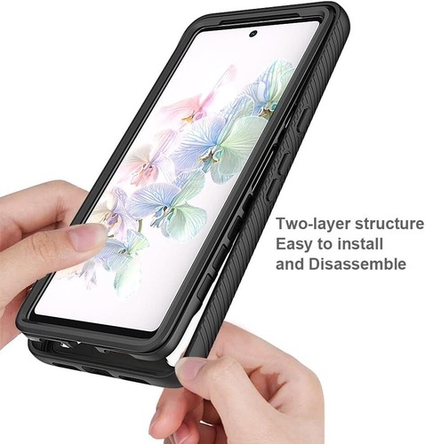 Funda híbrida Niopiee para Google Pixel 7 protección contra caídas carcasa transparente resistente - Imagen 4 de 6