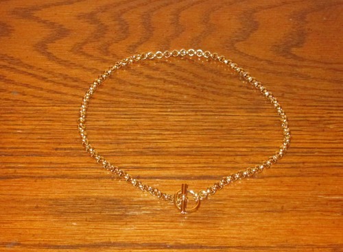 16 inch Gold Color Choker Necklace - Used - Nice Cosmetic Condition - Picture 3 of 3