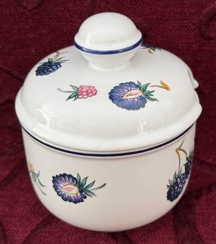 Villeroy & Boch Malaga BLACKBERRY Jam/Jelly/Sugar Pot with Lid - Picture 2 of 7