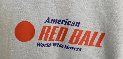 Vintage American Red Ball World Wide Movers Hemd blau Herren Größe Medium hergestellt in den USA - Bild 2 von 5