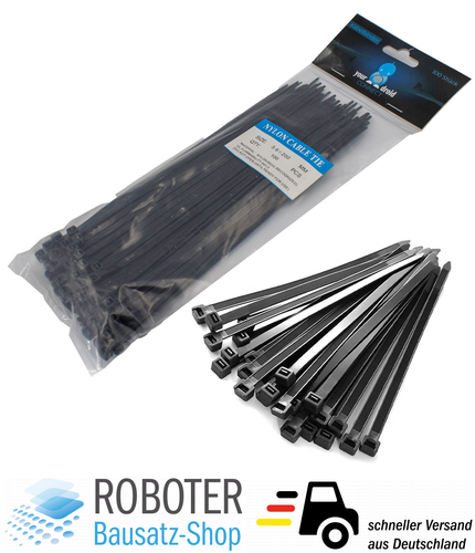 100 Kabelbinder schwarz 3,6*200mm - Bild 1 von 4