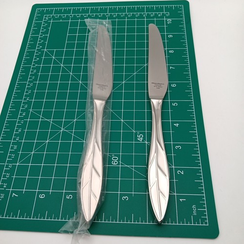 Reed & Barton Arbor Dinner Place Knife 2pc Set 18/10 Stainless Flatware Glossy - Picture 2 of 2