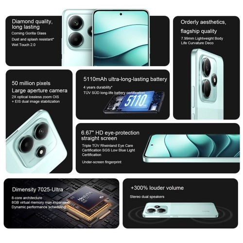 Smartphone 5G Xiaomi Redmi Note 14 6/128GB 6.67" HyperOS Dimensity 7025 - Picture 5 of 12