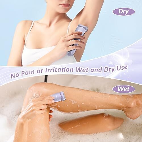 Electric Shaver for Women Pubic Hair, Womens Electric Razors Waterproof Wet - Picture 4 of 7