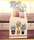 Table Runner "FLOWERPOT" Table Runner Create Decorate Celebrate 14" x 72"