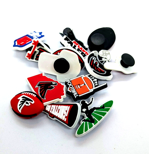 ATLANTA FALCONS SHOE CHARMS (14pcs) Football Cool Gift Accessories Set Lot - Picture 3 of 5