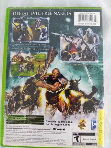Narnia Original Microsoft Xbox Game Complete w/ Manual Very Good Condition Works - Bild 2 von 5