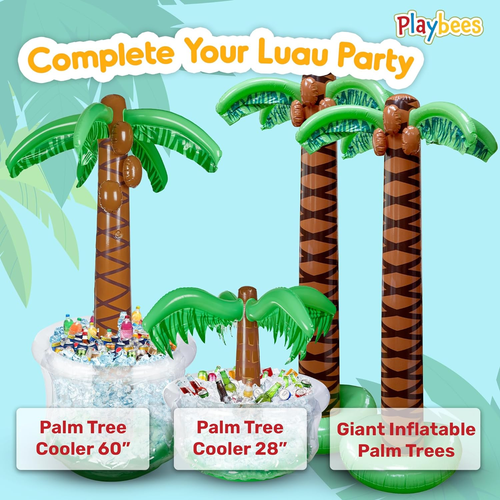 Playbees Inflatable Palm Tree Cooler 28" - Blow up Palm Tree Party Cooler, Lu... - Picture 9 of 12