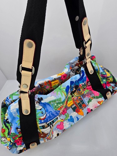 Raro Bolso de Hombro Walt Disney World Disneyland Resort Bolso de Lona Arco Iris Cremallera - Imagen 7 de 23