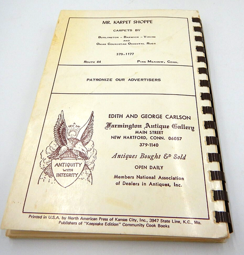 Pleasant Vlly, CT. Methodist Church Cookbook Women's Society Christian Recipes - Picture 9 of 9