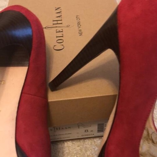 Rote Wildleder Pumps - Bild 5 von 8