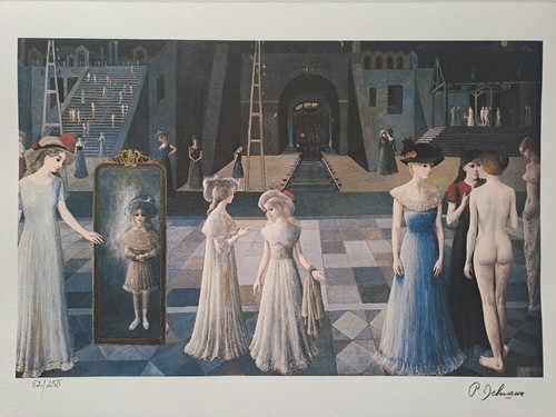 Paul Delvaux Signed - The Tunnel - Collectable Lithograph - Picture 1 of 8