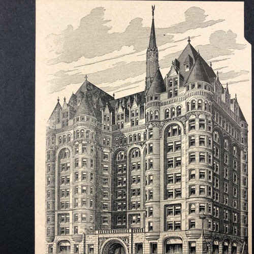 Womans Temple CHICAGO,IL Antique Vintage Print Ad Engraving Monroe La Salle St - Picture 7 of 7